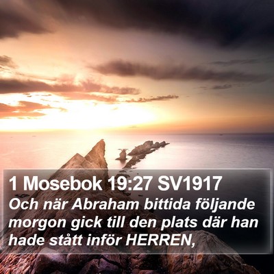 1 Mosebok 19:27 SV1917 Bible Verse Image