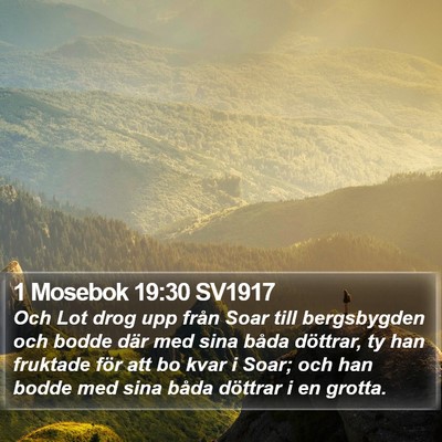 1 Mosebok 19:30 SV1917 Bible Verse Image