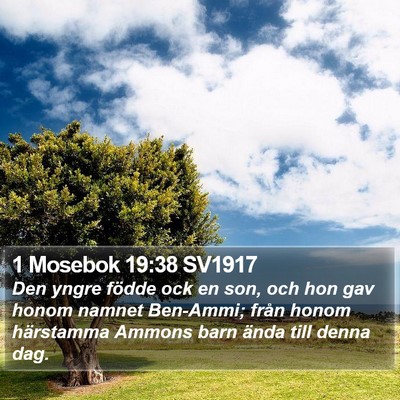 1 Mosebok 19:38 SV1917 Bible Verse Image