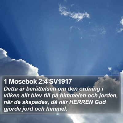 1 Mosebok 2:4 SV1917 Bible Verse Image