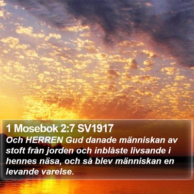 1 Mosebok 2:7 SV1917 Bible Verse Image