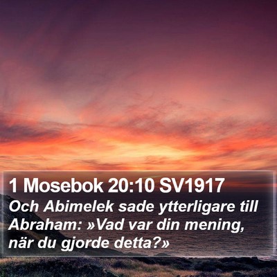 1 Mosebok 20:10 SV1917 Bible Verse Image