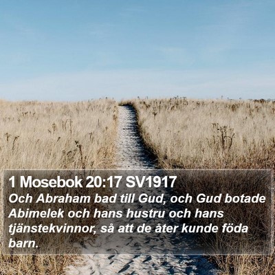 1 Mosebok 20:17 SV1917 Bible Verse Image