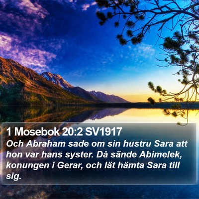1 Mosebok 20:2 SV1917 Bible Verse Image