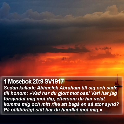 1 Mosebok 20:9 SV1917 Bible Verse Image