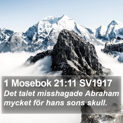 1 Mosebok 21:11 SV1917 Bible Verse Image