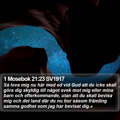 1 Mosebok 21:23 SV1917 Bible Verse Image