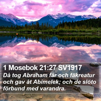 1 Mosebok 21:27 SV1917 Bible Verse Image