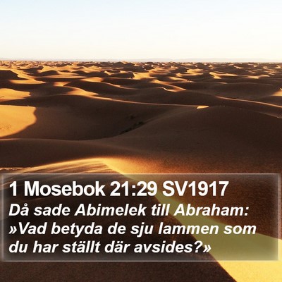 1 Mosebok 21:29 SV1917 Bible Verse Image