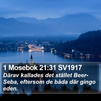 1 Mosebok 21:31 SV1917 Bible Verse Image