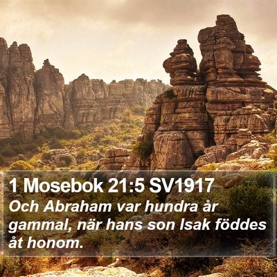 1 Mosebok 21:5 SV1917 Bible Verse Image