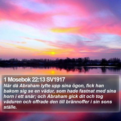 1 Mosebok 22:13 SV1917 Bible Verse Image