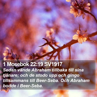 1 Mosebok 22:19 SV1917 Bible Verse Image