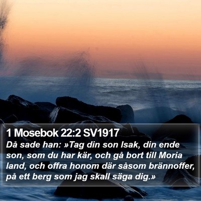 1 Mosebok 22:2 SV1917 Bible Verse Image