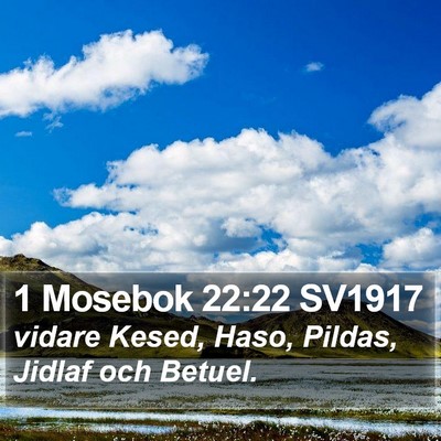 1 Mosebok 22:22 SV1917 Bible Verse Image