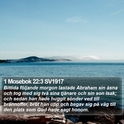 1 Mosebok 22:3 SV1917 Bible Verse Image
