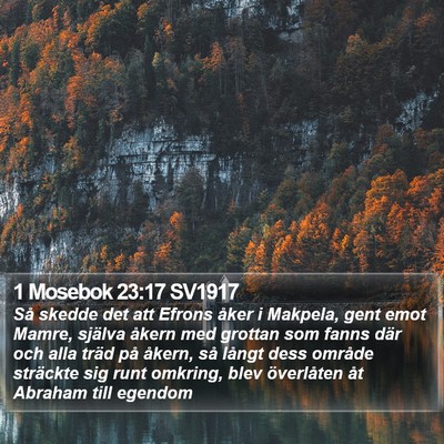 1 Mosebok 23:17 SV1917 Bible Verse Image