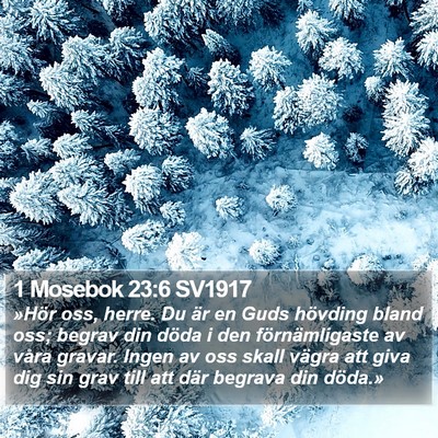 1 Mosebok 23:6 SV1917 Bible Verse Image