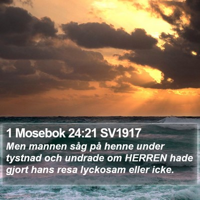 1 Mosebok 24:21 SV1917 Bible Verse Image
