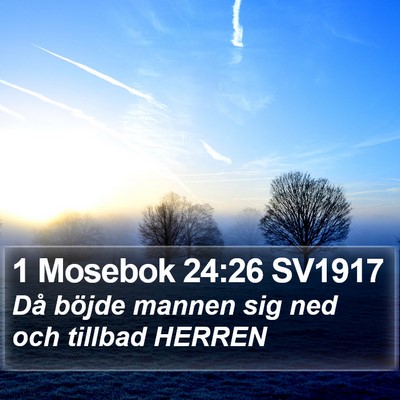 1 Mosebok 24:26 SV1917 Bible Verse Image