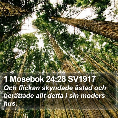 1 Mosebok 24:28 SV1917 Bible Verse Image