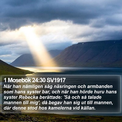 1 Mosebok 24:30 SV1917 Bible Verse Image