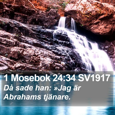 1 Mosebok 24:34 SV1917 Bible Verse Image