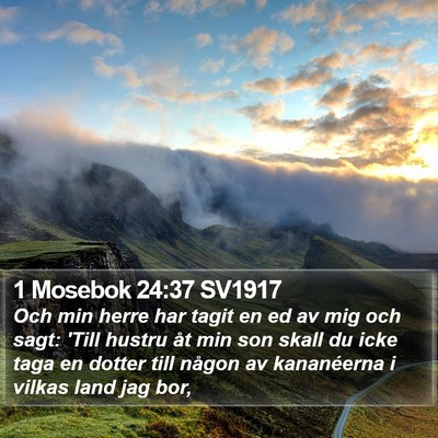 1 Mosebok 24:37 SV1917 Bible Verse Image