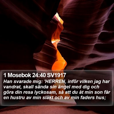 1 Mosebok 24:40 SV1917 Bible Verse Image