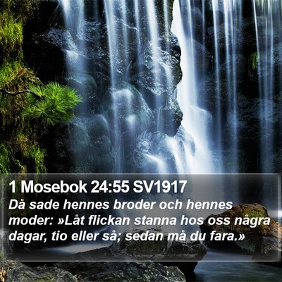1 Mosebok 24:55 SV1917 Bible Verse Image