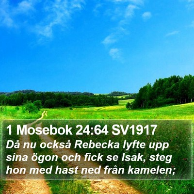 1 Mosebok 24:64 SV1917 Bible Verse Image