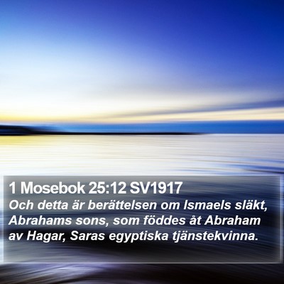 1 Mosebok 25:12 SV1917 Bible Verse Image
