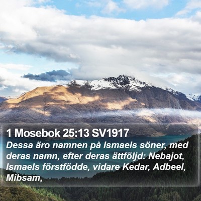 1 Mosebok 25:13 SV1917 Bible Verse Image