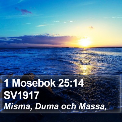 1 Mosebok 25:14 SV1917 Bible Verse Image