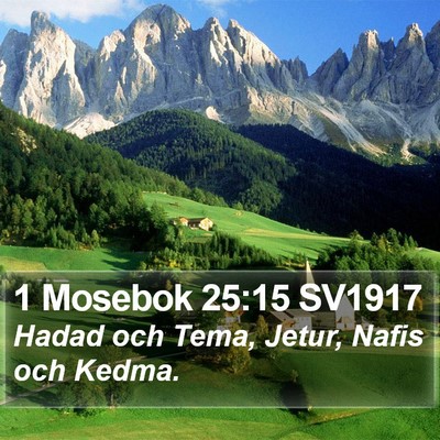 1 Mosebok 25:15 SV1917 Bible Verse Image