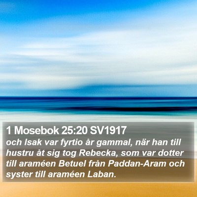 1 Mosebok 25:20 SV1917 Bible Verse Image