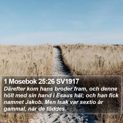 1 Mosebok 25:26 SV1917 Bible Verse Image