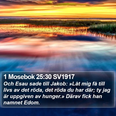 1 Mosebok 25:30 SV1917 Bible Verse Image