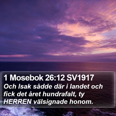 1 Mosebok 26:12 SV1917 Bible Verse Image