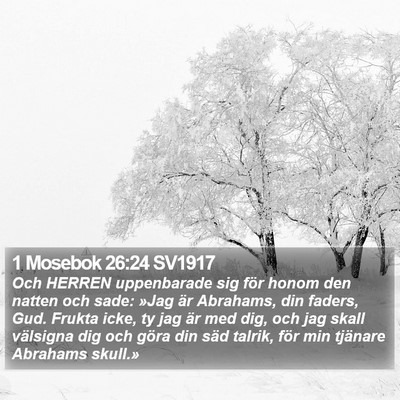 1 Mosebok 26:24 SV1917 Bible Verse Image