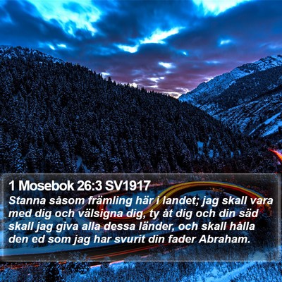 1 Mosebok 26:3 SV1917 Bible Verse Image
