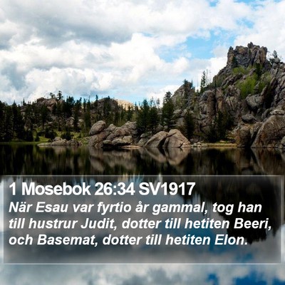 1 Mosebok 26:34 SV1917 Bible Verse Image