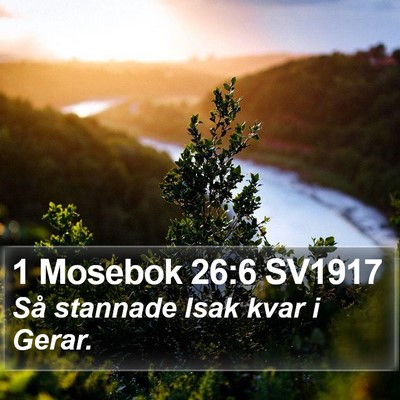 1 Mosebok 26:6 SV1917 Bible Verse Image