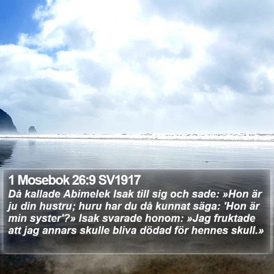 1 Mosebok 26:9 SV1917 Bible Verse Image