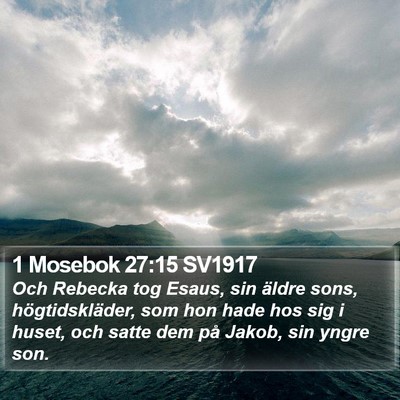 1 Mosebok 27:15 SV1917 Bible Verse Image