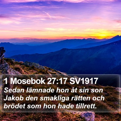 1 Mosebok 27:17 SV1917 Bible Verse Image