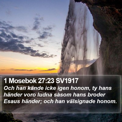 1 Mosebok 27:23 SV1917 Bible Verse Image