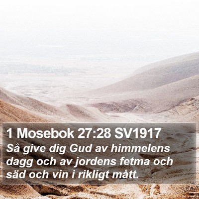 1 Mosebok 27:28 SV1917 Bible Verse Image