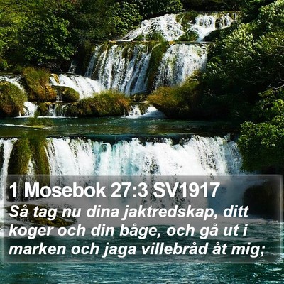 1 Mosebok 27:3 SV1917 Bible Verse Image