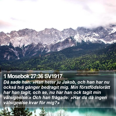 1 Mosebok 27:36 SV1917 Bible Verse Image